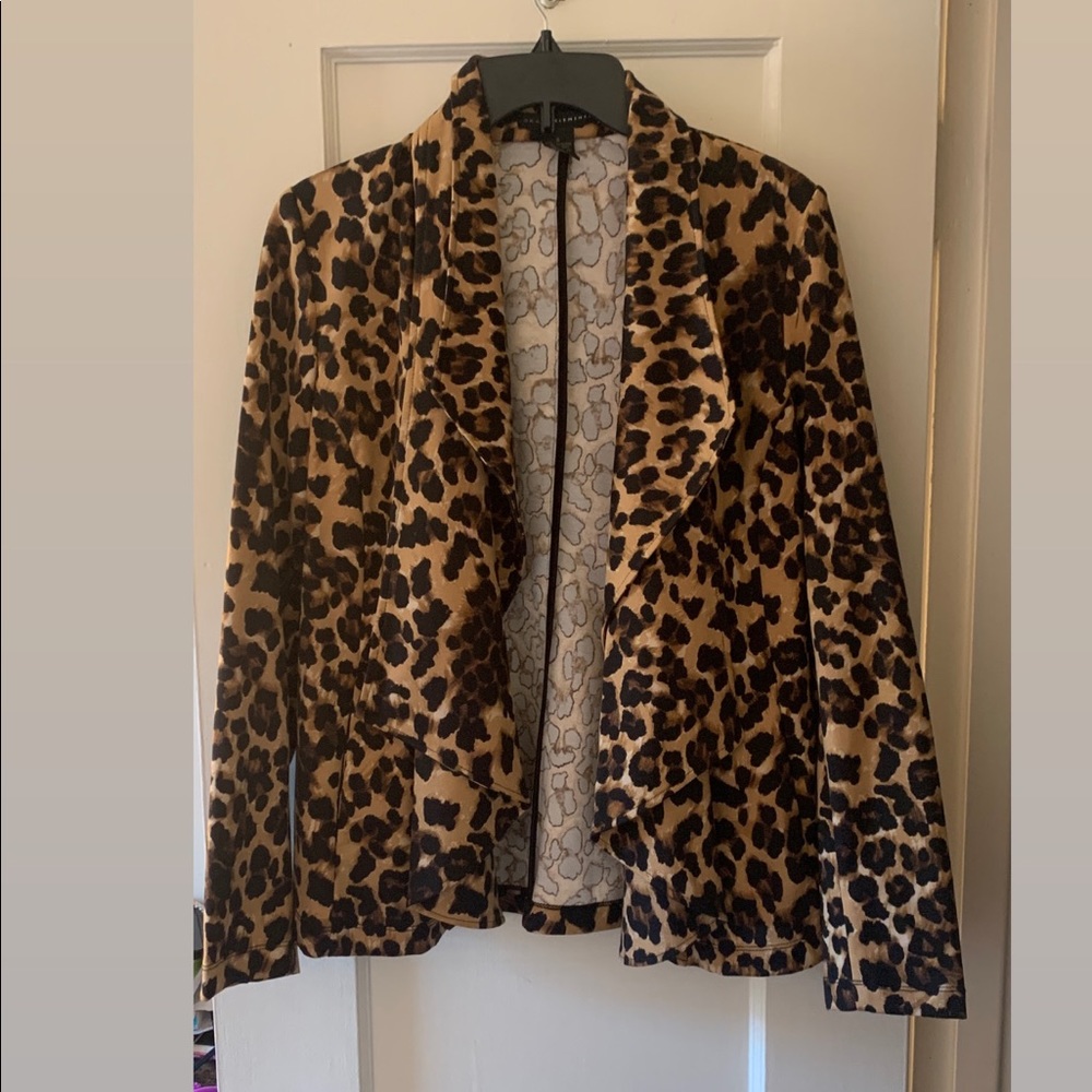 animal print blazer size s